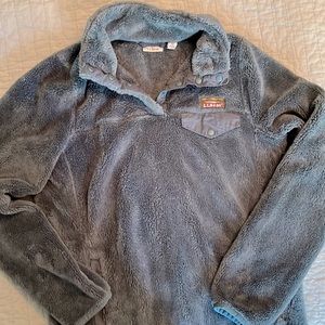 LLBean extra plush teal sweatshirt